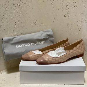 Manolo Blahnik Quilted Ballerina Flats